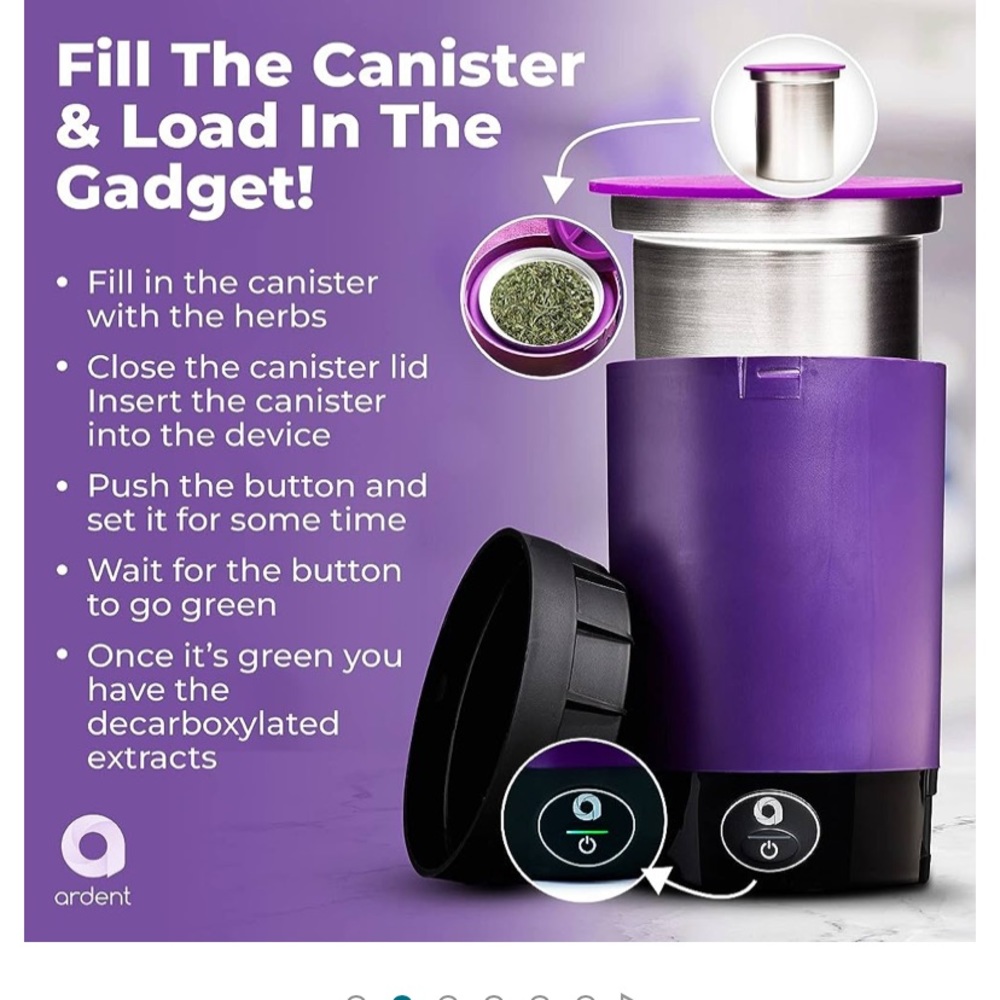 Ardent Nova Portable Decarboxylator with Decarb Canister and Silicone Lid - Picture 6 of 6